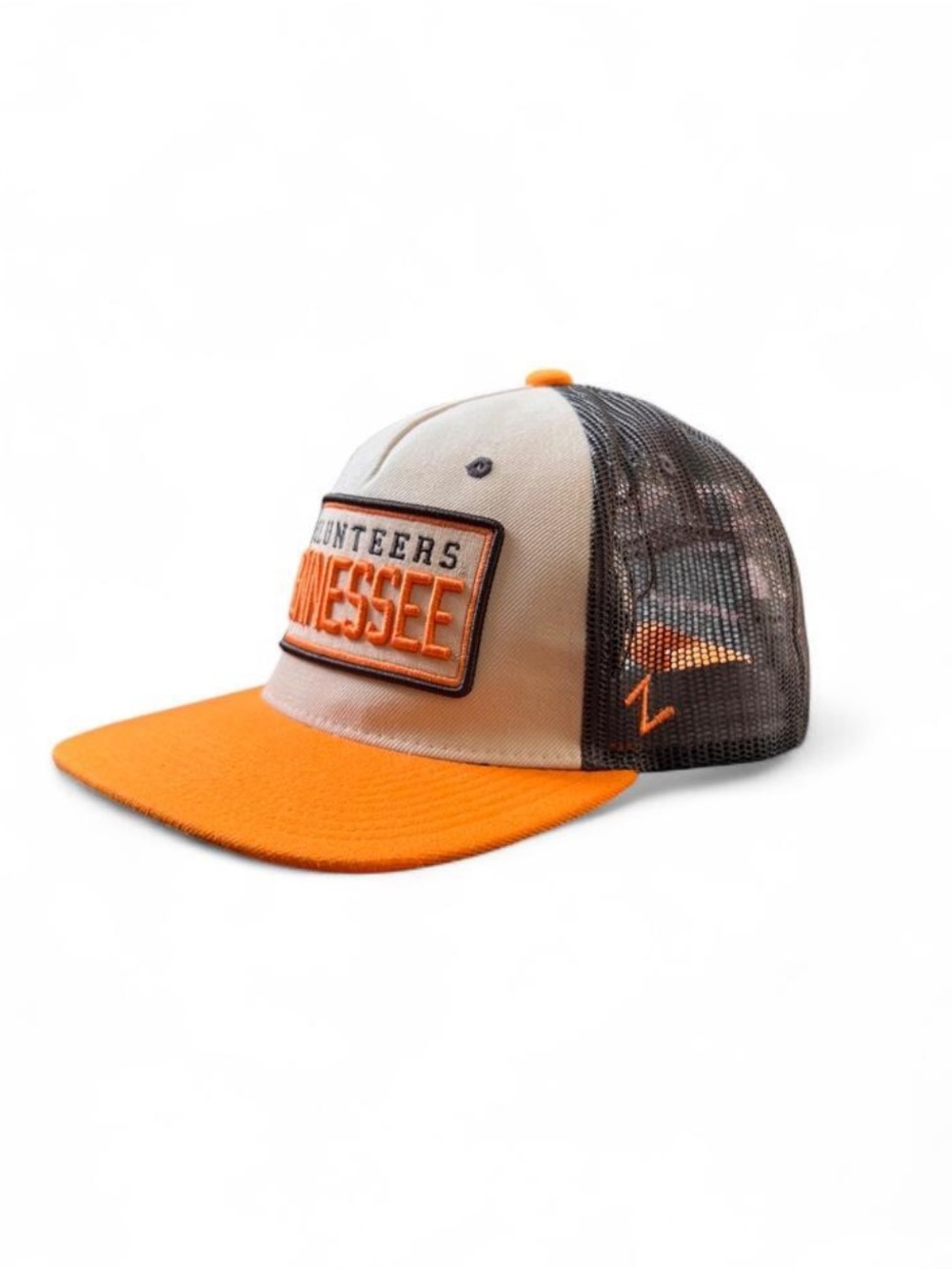 Zumiez Tennessee Orange and Cream Trucker Hat with Gray Mesh MINT CONDITION